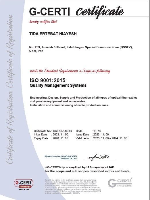 ISO تجهیزات فیبر نوری